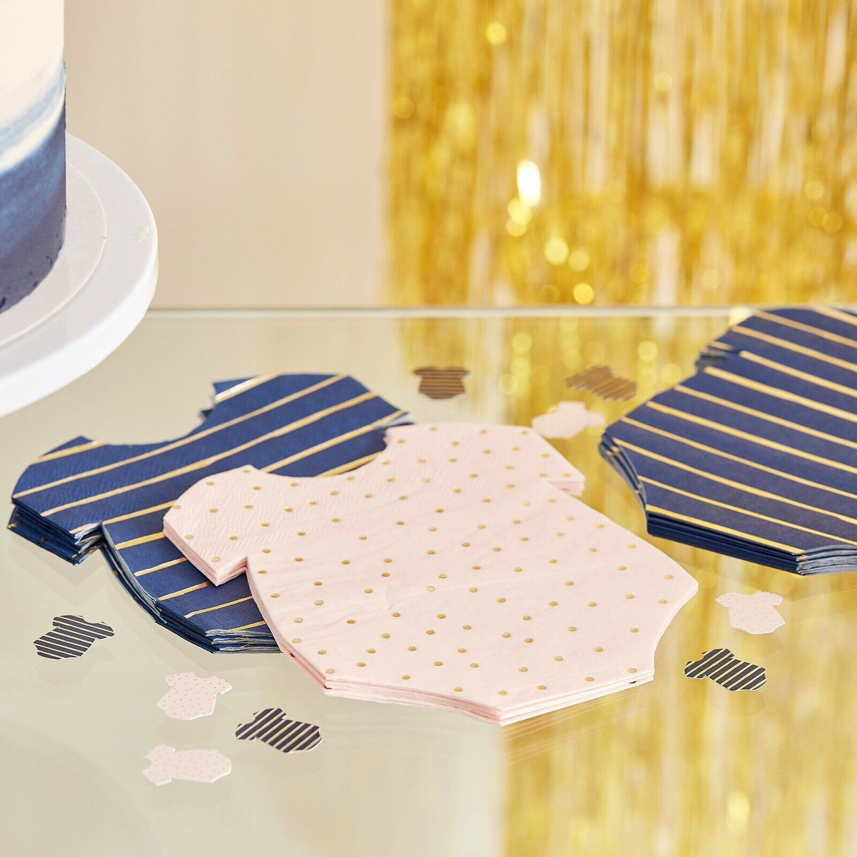 Ginger Ray Gold Foiled Pink Party Napkins