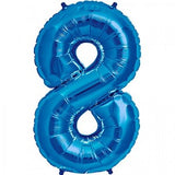 Mini Blue Foil Balloon - Number