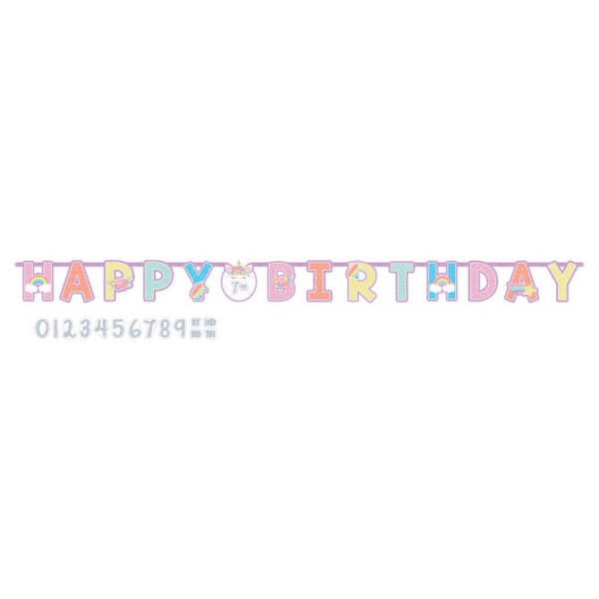 Unicorn Party Jumbo Letter Banner