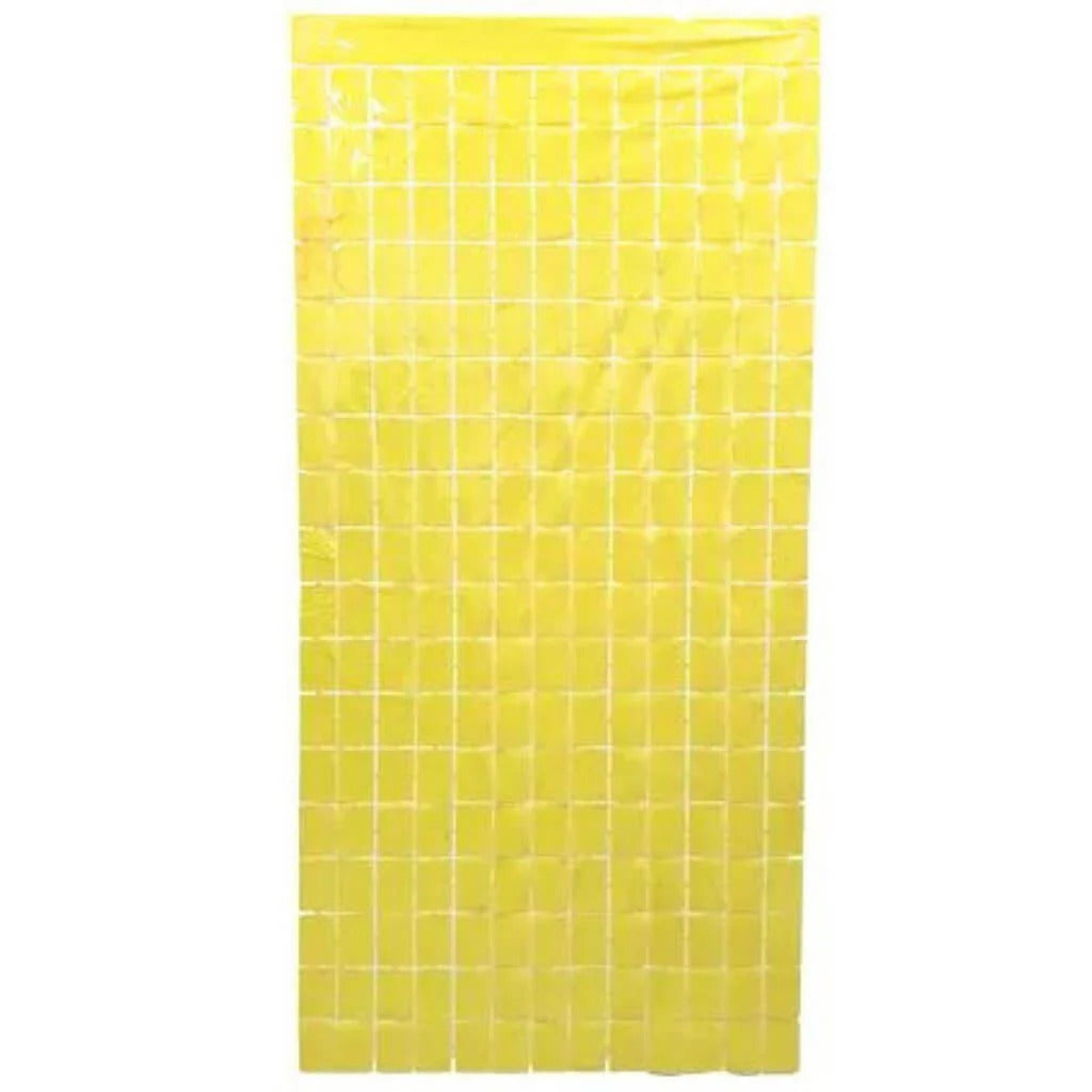 YELLOW FOIL SQUARE CURTAIN